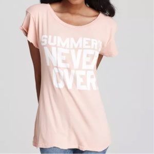 Wildfox “Summer’s Never Over” Distressed Tee NWT M